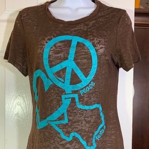 Rebel Rose Peace, Texas shirt